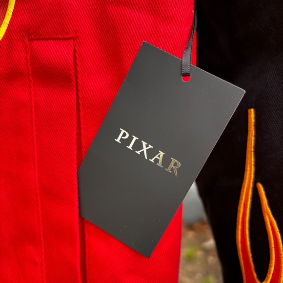 Men's Biker Disney Pixar Cars Lightning Mcqueen Racing Red Jacket Size XS New - Picture 15 of 16